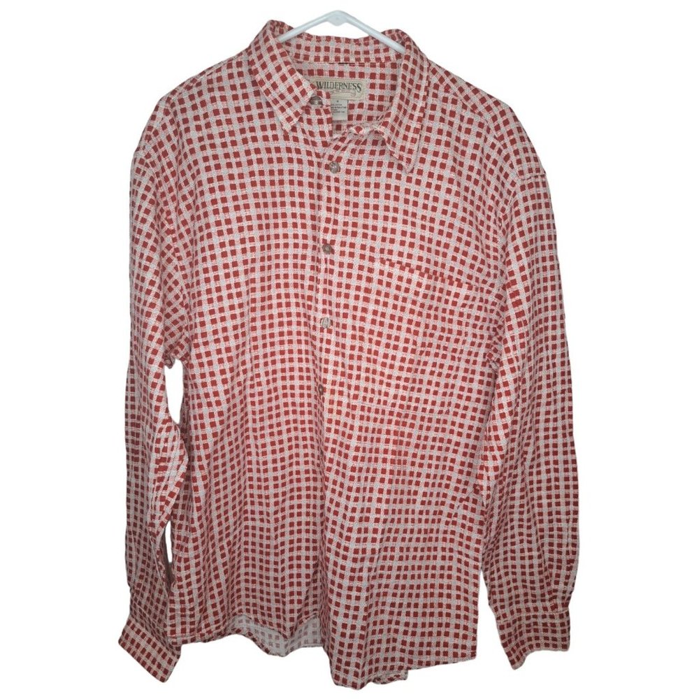 Wilderness Perfect For The Breeze Mens Long Sleeve Button Up Size M 100%…